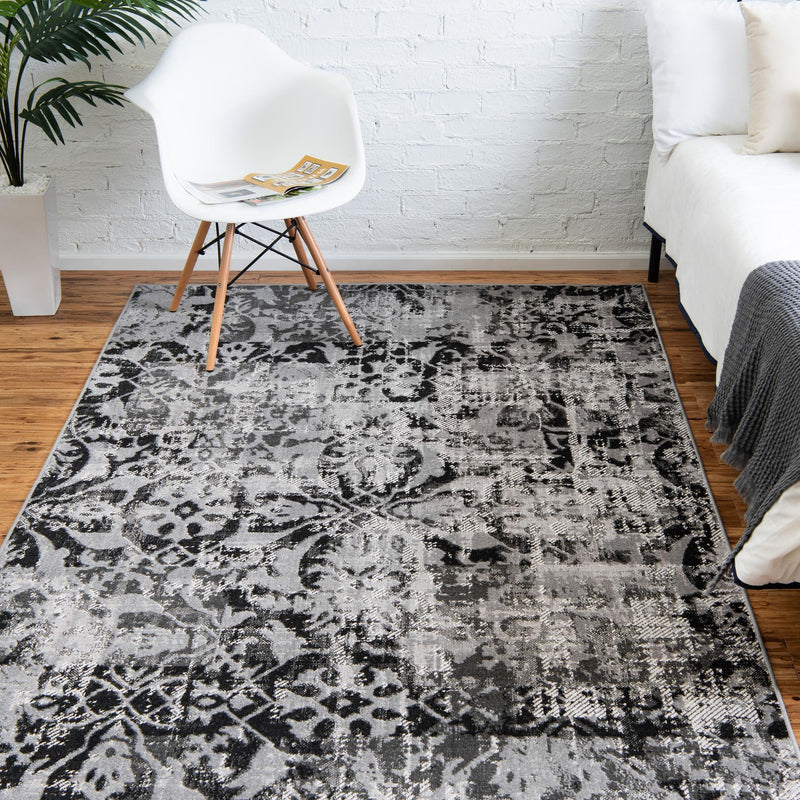 Geneva Terrace Collection Area Rug - Morges Rectangle Gray lifestyle 6