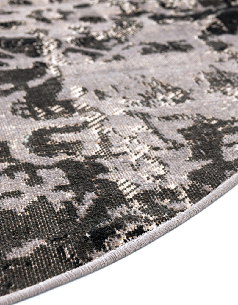 Geneva Terrace Collection Area Rug - Morges Round Gray lifestyle 63