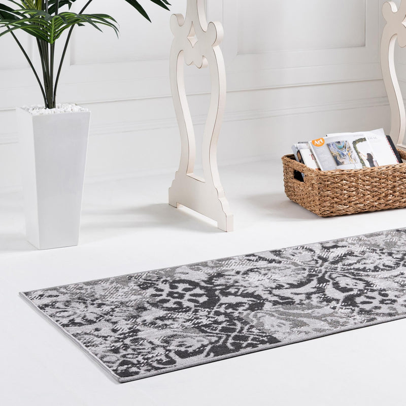Geneva Terrace Collection Area Rug - Morges Runner Gray lifestyle 41