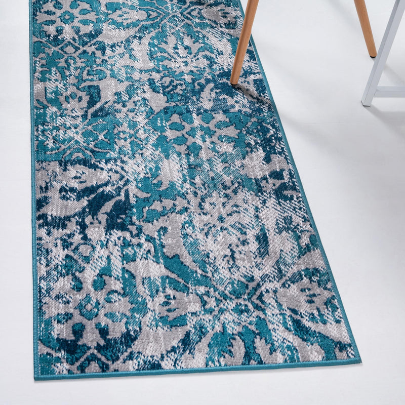 Geneva Terrace Collection Area Rug - Morges Runner Blue lifestyle 19