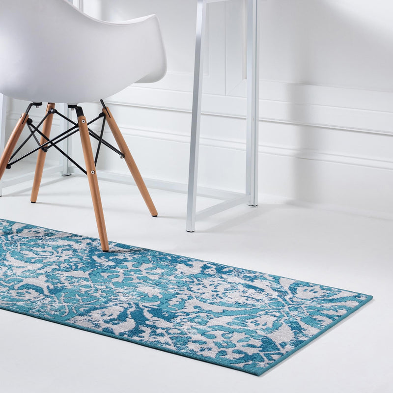 Geneva Terrace Collection Area Rug - Morges Runner Blue lifestyle 21