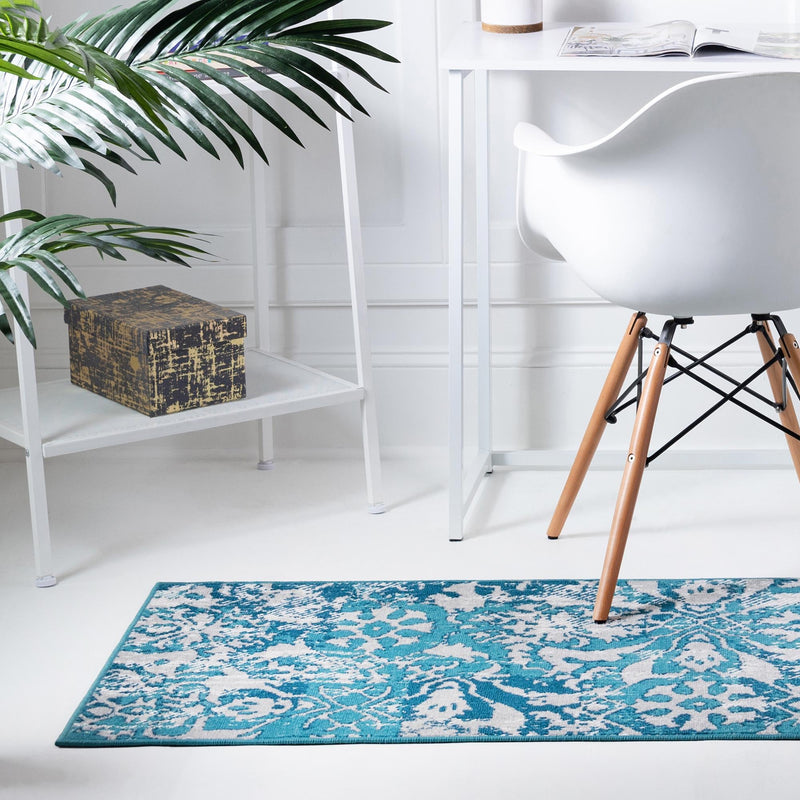 Geneva Terrace Collection Area Rug - Morges Runner Blue lifestyle 23