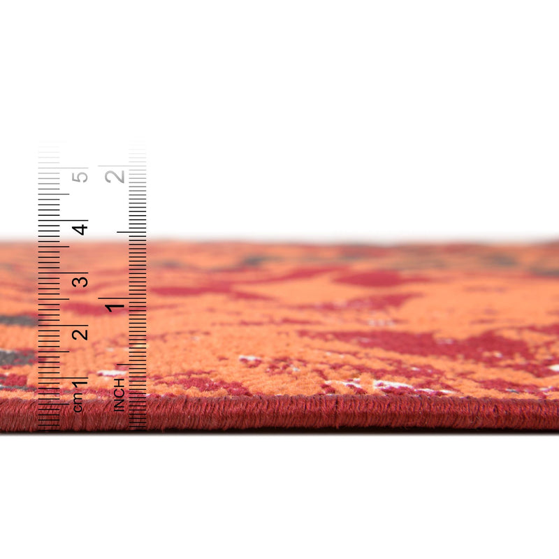 Geneva Terrace Collection Area Rug - Morges Rectangle Rust Red lifestyle 15