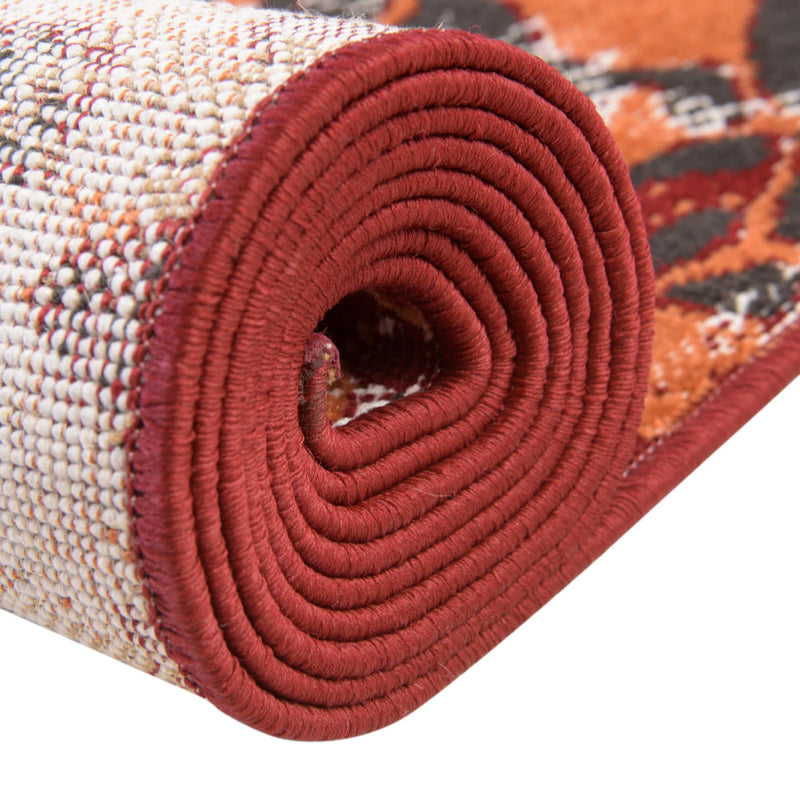 Geneva Terrace Collection Area Rug - Morges Rectangle Rust Red lifestyle 28