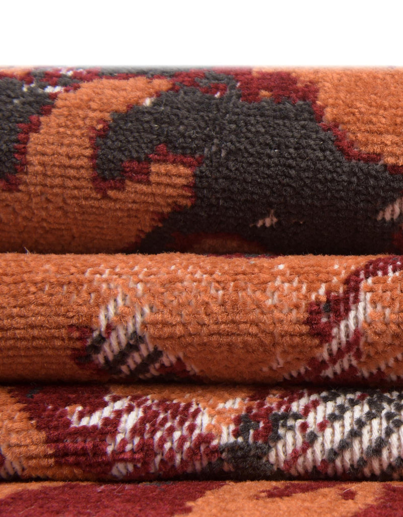 Geneva Terrace Collection Area Rug - Morges Round Rust Red lifestyle 56