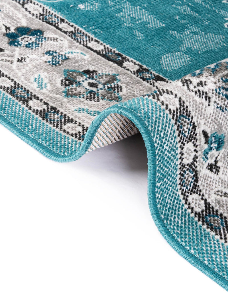 Geneva Terrace Collection Area Rug - Yverdon Rectangle Blue lifestyle 41