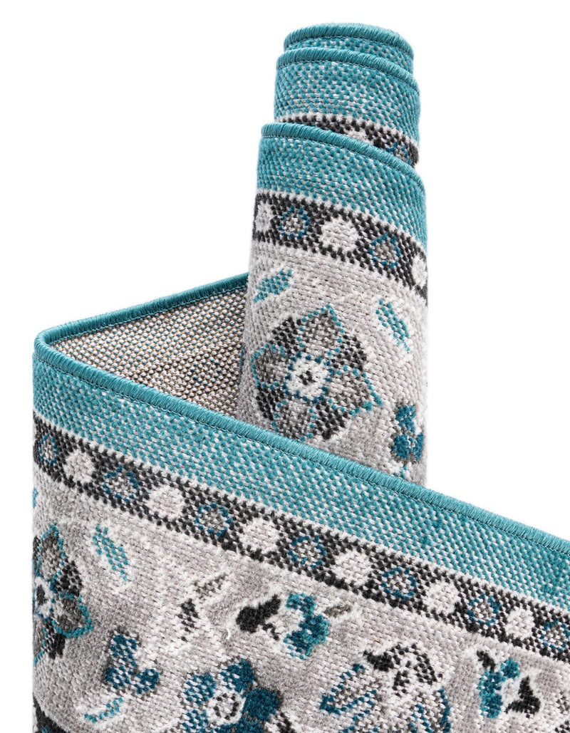 Geneva Terrace Collection Area Rug - Yverdon Rectangle Blue lifestyle 45