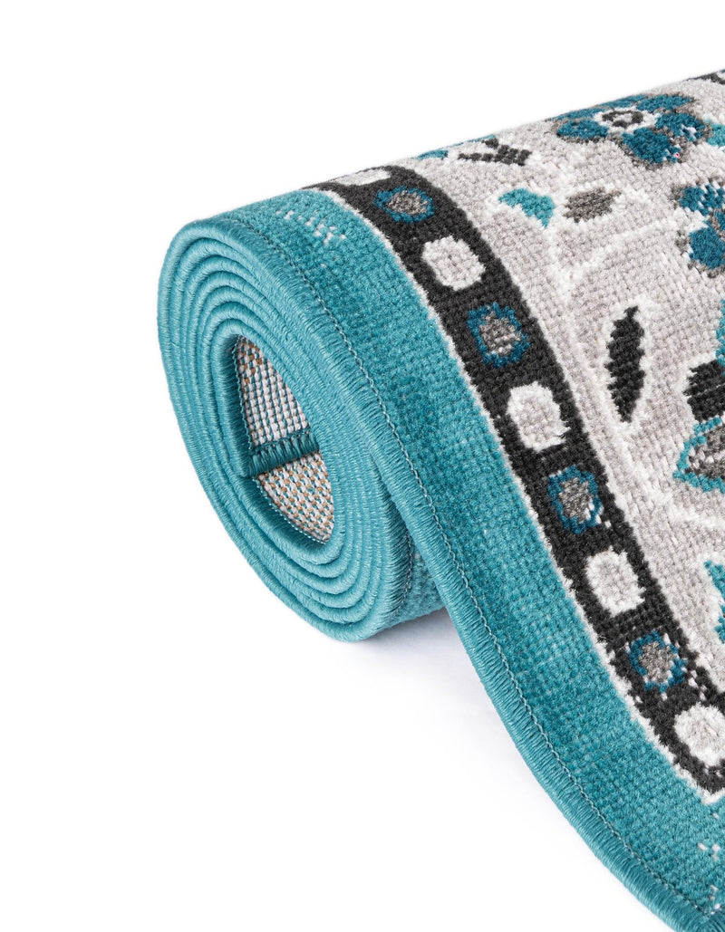 Geneva Terrace Collection Area Rug - Yverdon Rectangle Blue lifestyle 50