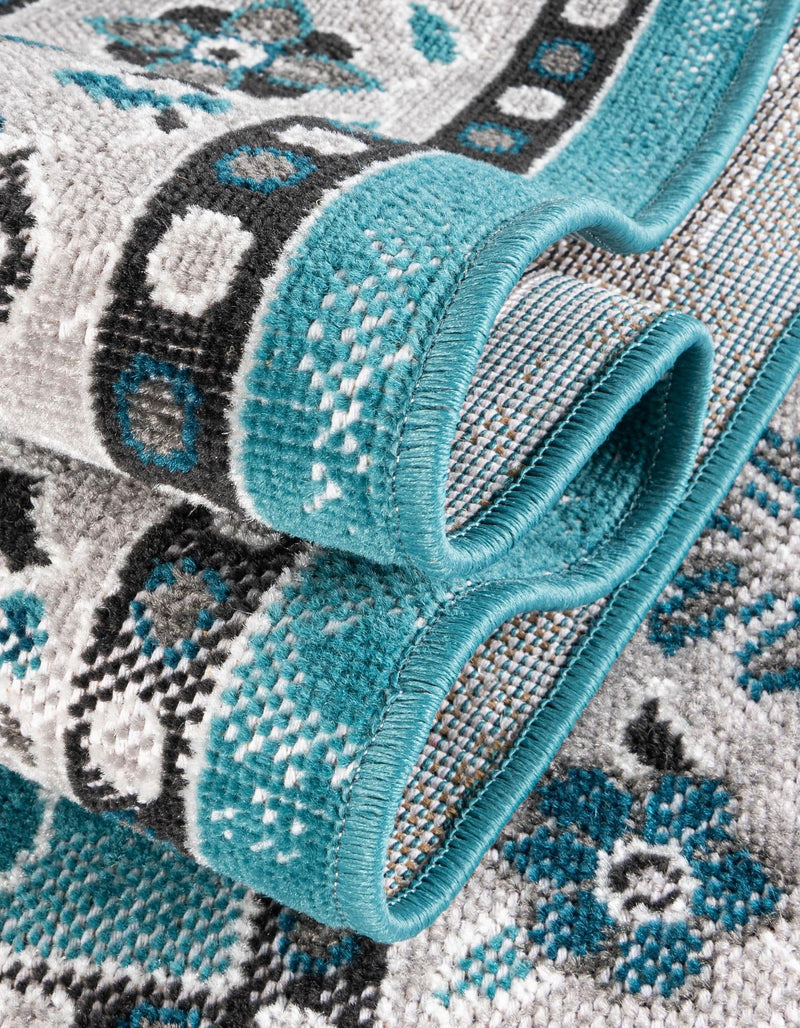 Geneva Terrace Collection Area Rug - Yverdon Rectangle Blue lifestyle 54