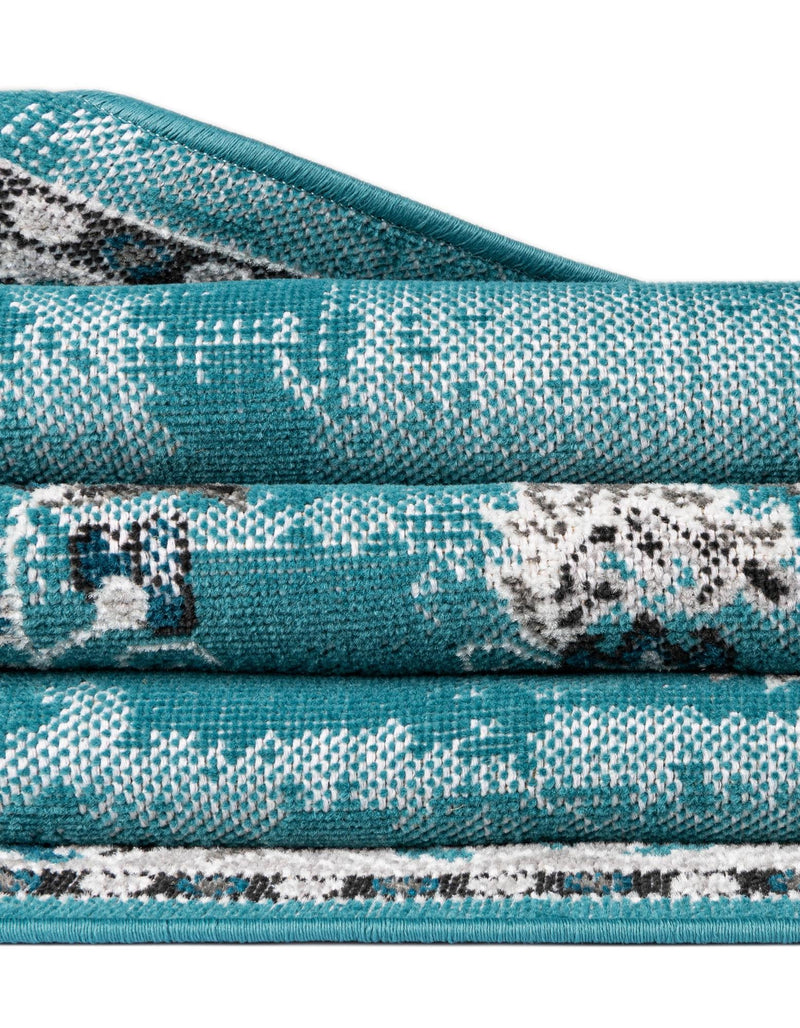 Geneva Terrace Collection Area Rug - Yverdon Rectangle Blue lifestyle 59