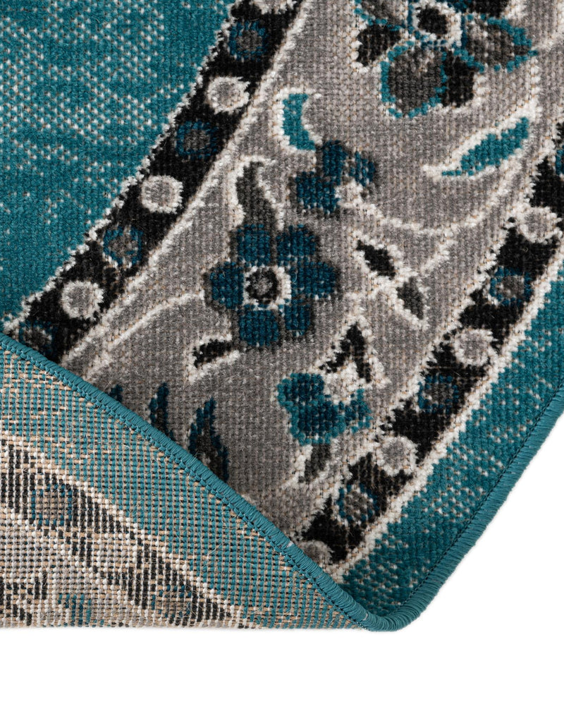 Geneva Terrace Collection Area Rug - Yverdon Round Blue lifestyle 73