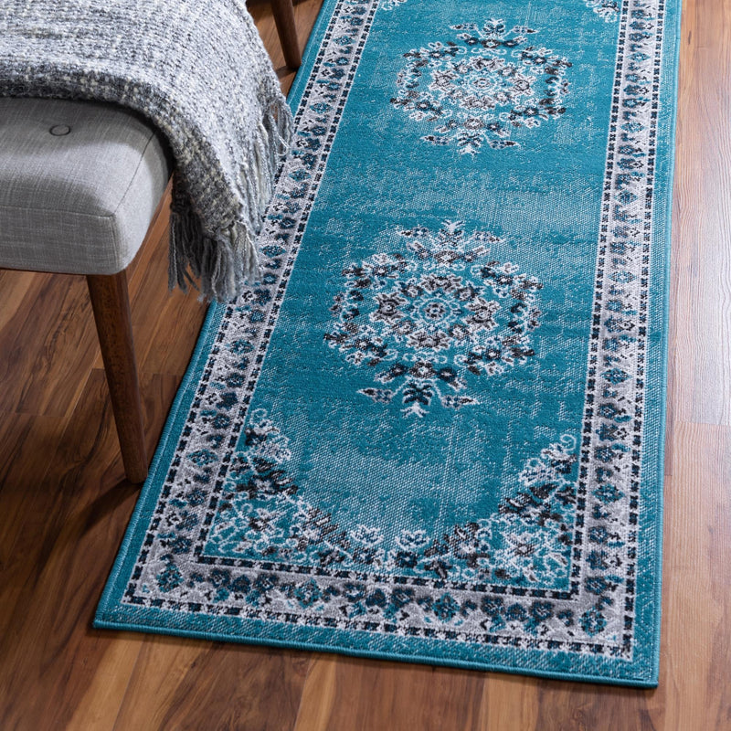 Geneva Terrace Collection Area Rug - Yverdon Runner Blue lifestyle 33