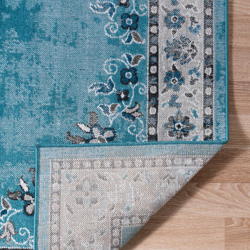 Geneva Terrace Collection Area Rug - Yverdon Runner Blue lifestyle 57