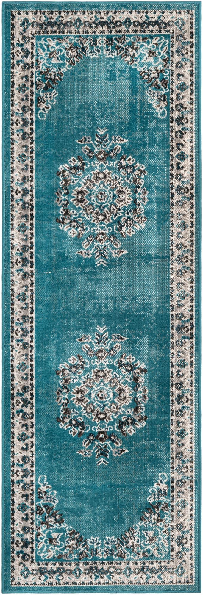 Geneva Terrace Collection Area Rug - Yverdon Runner Blue lifestyle 26