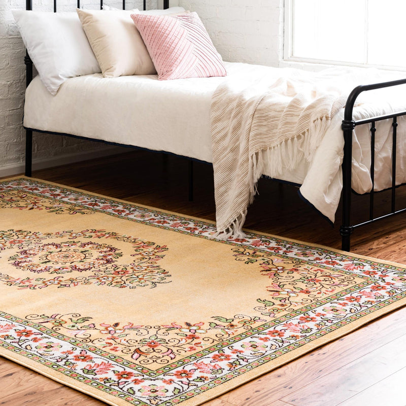 Geneva Terrace Collection Area Rug - Yverdon Rectangle Yellow lifestyle 7