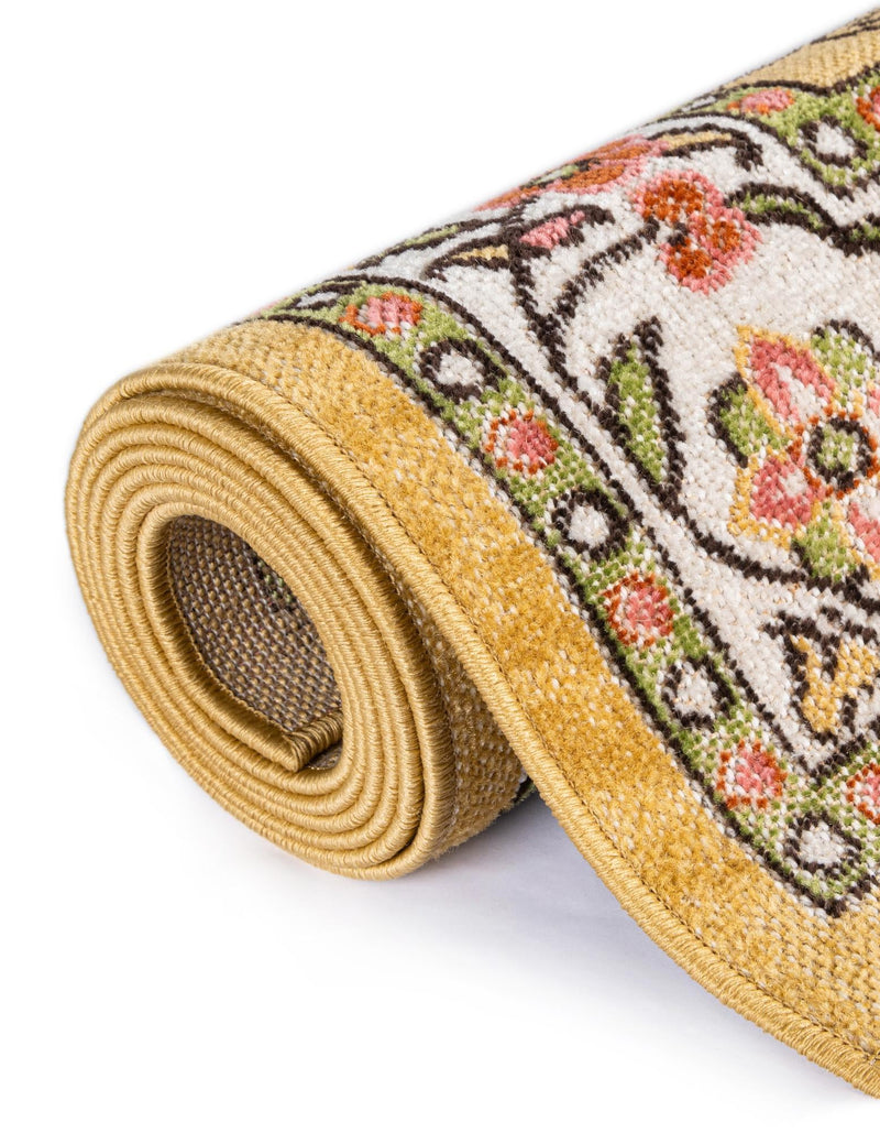Geneva Terrace Collection Area Rug - Yverdon Rectangle Yellow lifestyle 45