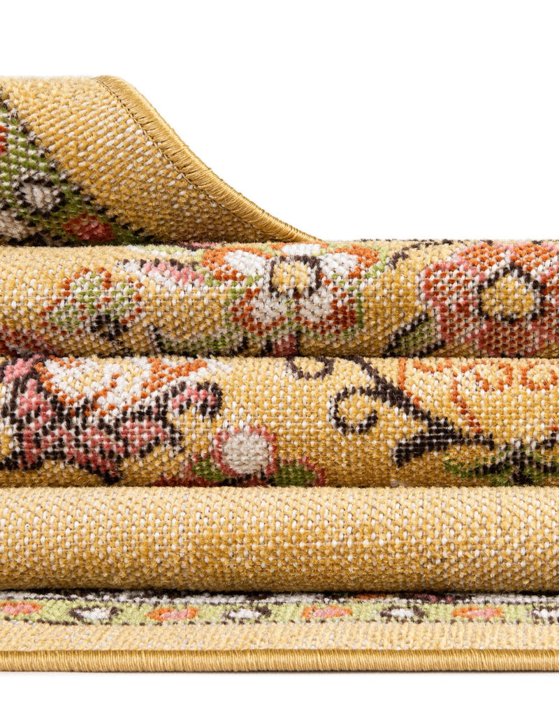 Geneva Terrace Collection Area Rug - Yverdon Rectangle Yellow lifestyle 48