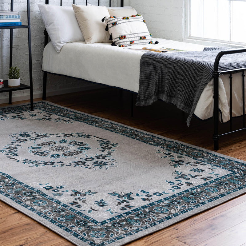 Geneva Terrace Collection Area Rug - Yverdon Rectangle Gray lifestyle 8
