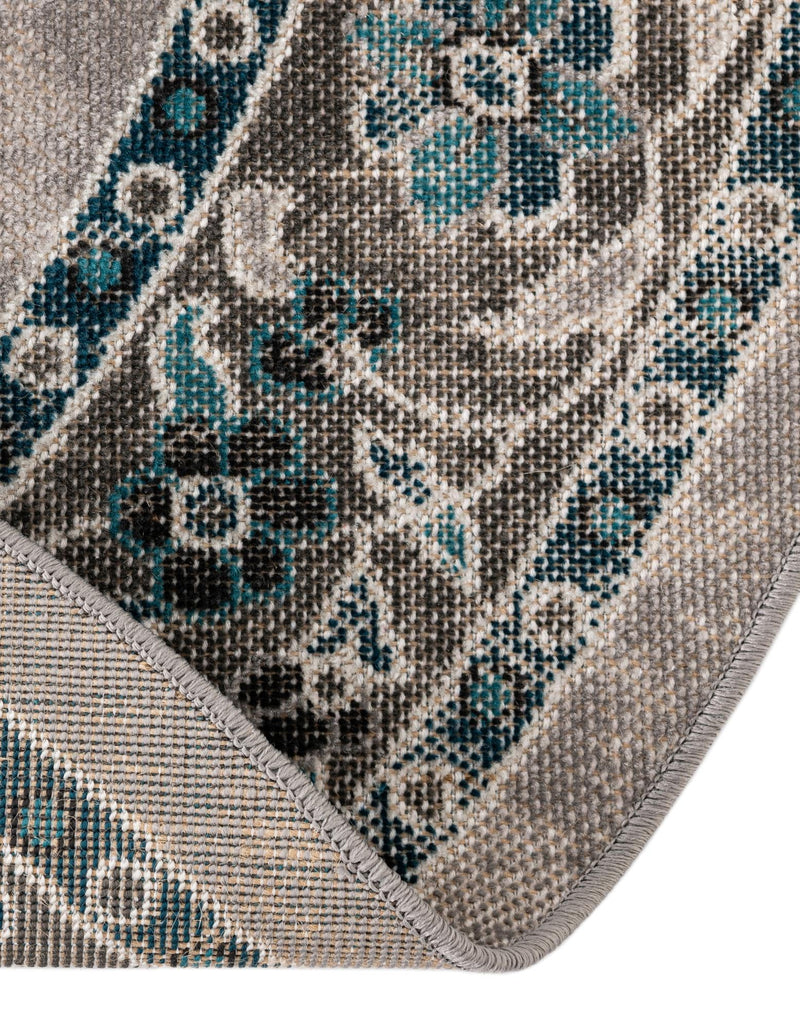 Geneva Terrace Collection Area Rug - Yverdon Round Gray lifestyle 122