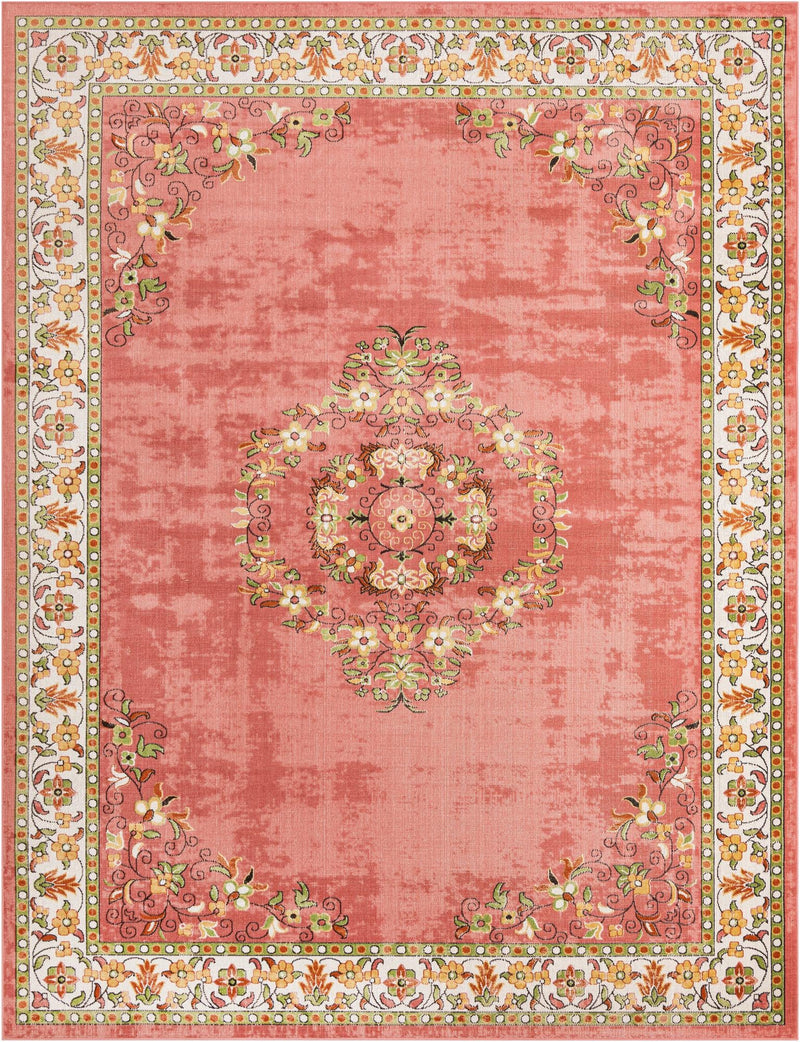 Geneva Terrace Collection Area Rug - Yverdon Rectangle Rose Main