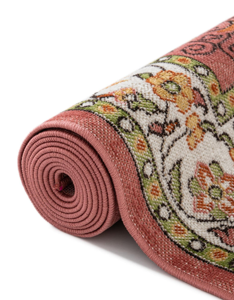 Geneva Terrace Collection Area Rug - Yverdon Rectangle Rose lifestyle 21