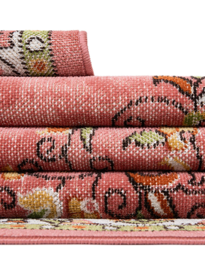 Geneva Terrace Collection Area Rug - Yverdon Rectangle Rose lifestyle 23