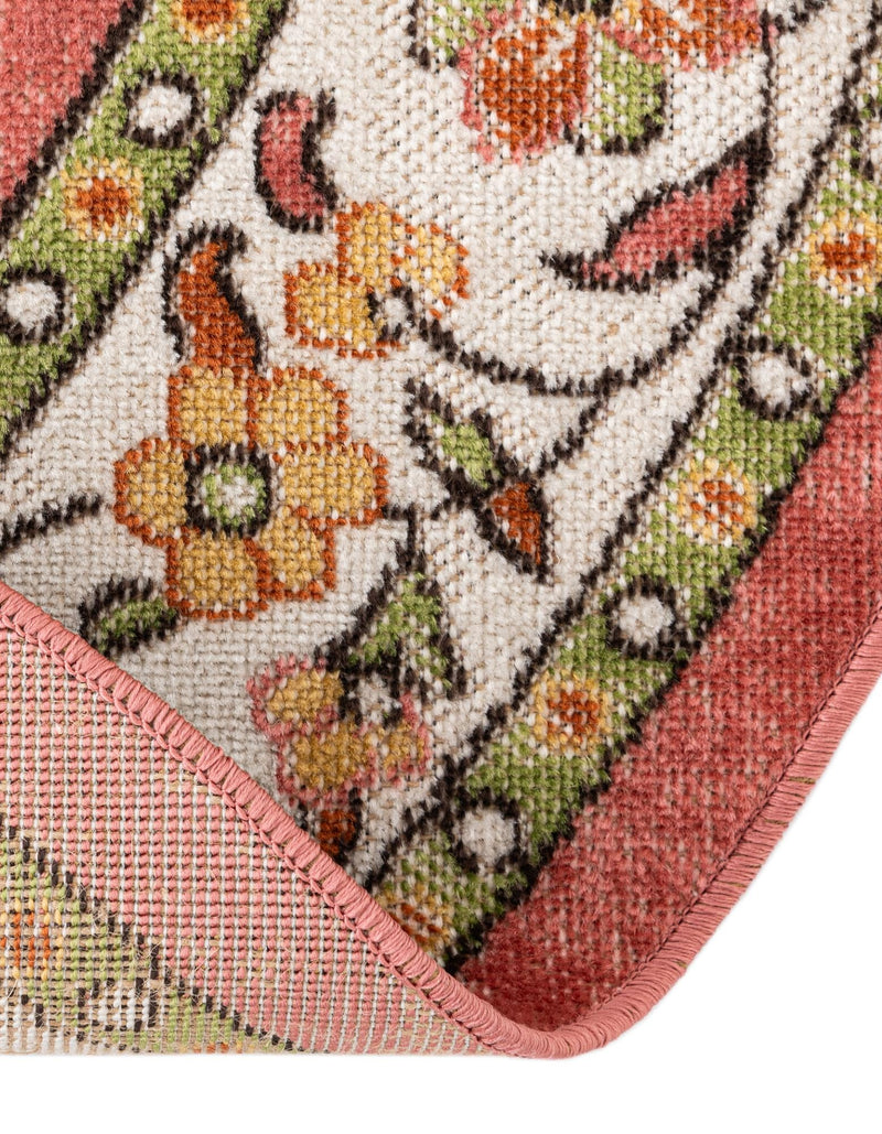 Geneva Terrace Collection Area Rug - Yverdon Round Rose lifestyle 118