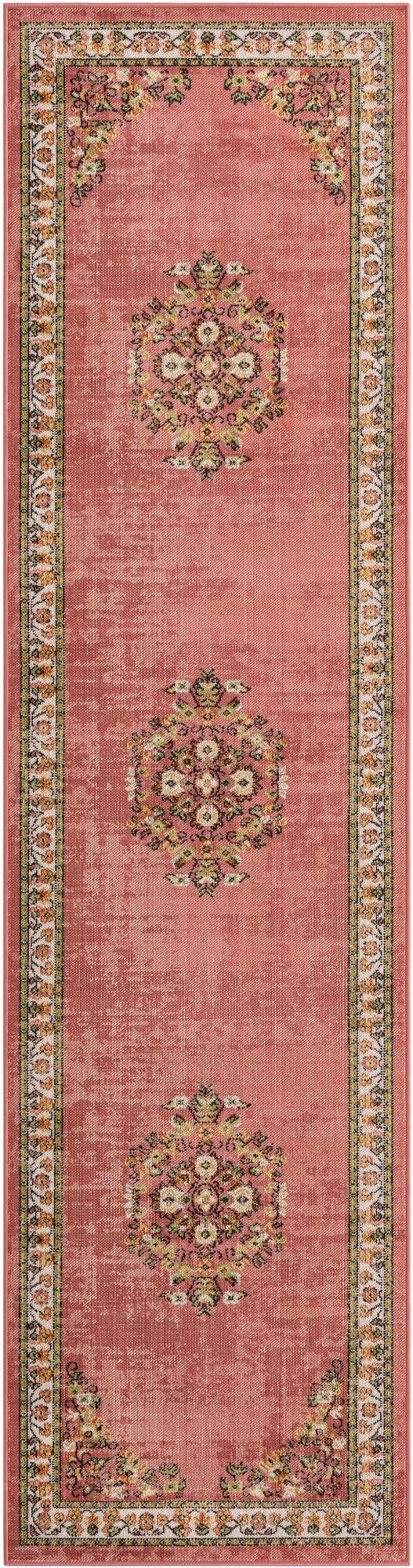 Geneva Terrace Collection Area Rug - Yverdon Runner Rose lifestyle 24