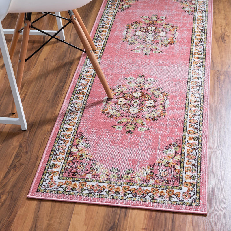 Geneva Terrace Collection Area Rug - Yverdon Runner Rose lifestyle 31