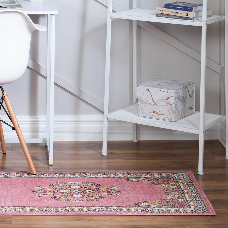 Geneva Terrace Collection Area Rug - Yverdon Runner Rose lifestyle 45