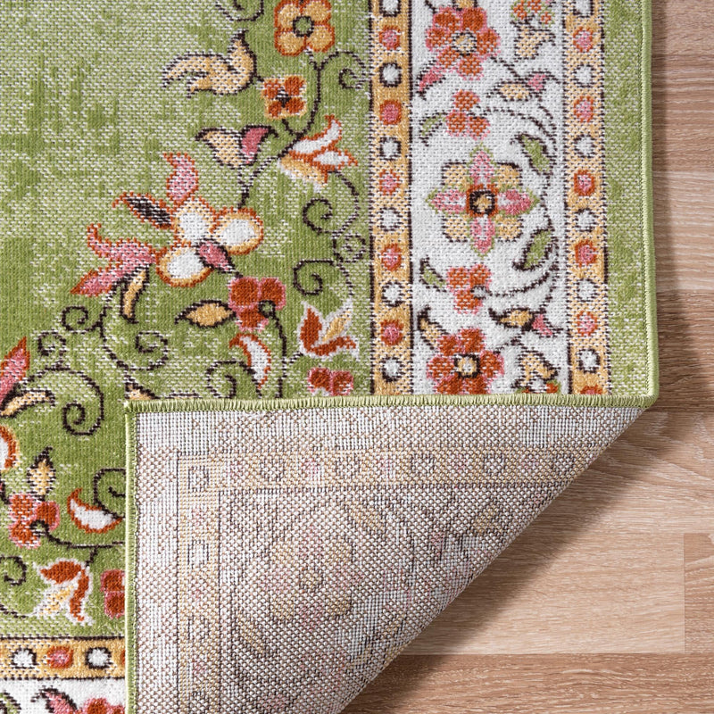 Geneva Terrace Collection Area Rug - Yverdon Rectangle Green lifestyle 12