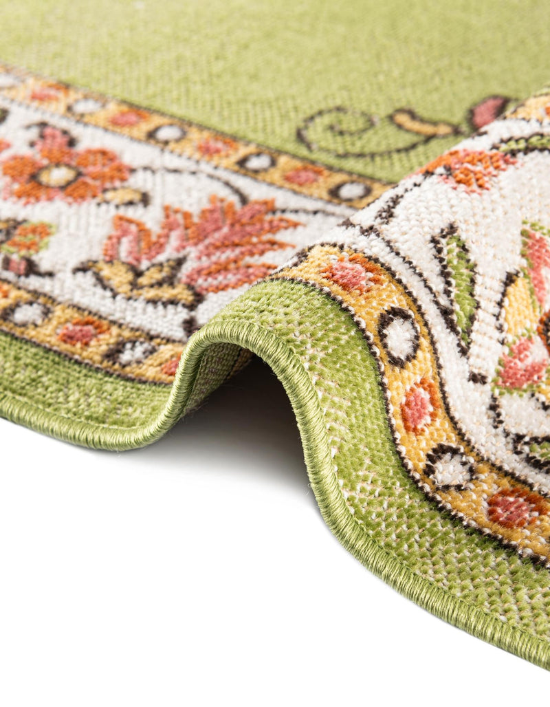Geneva Terrace Collection Area Rug - Yverdon Rectangle Green lifestyle 49