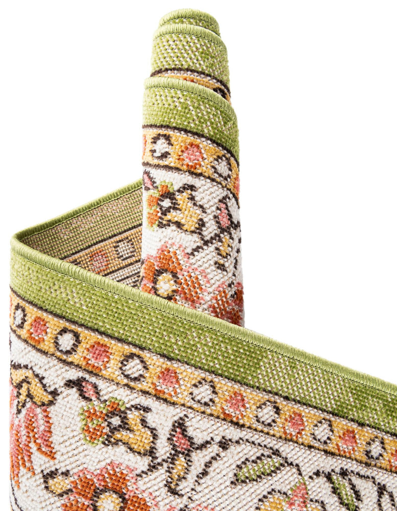Geneva Terrace Collection Area Rug - Yverdon Rectangle Green lifestyle 50