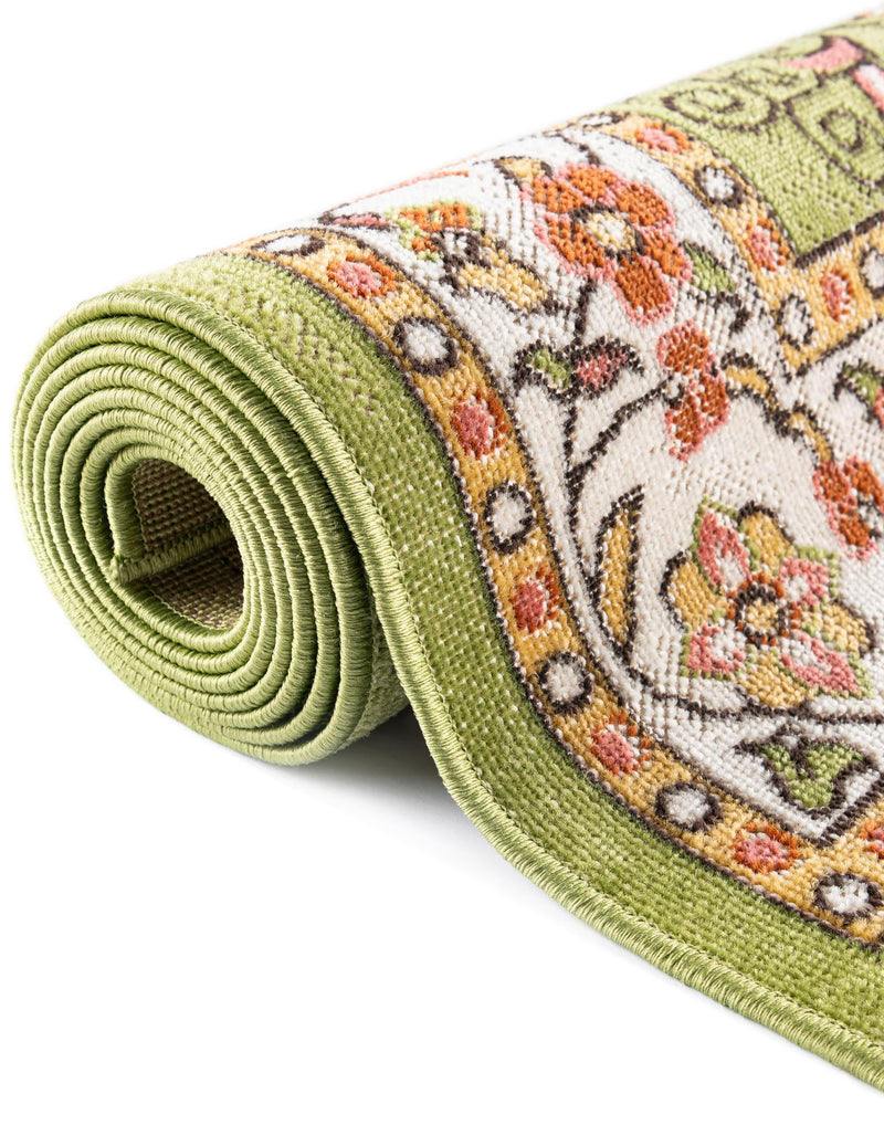 Geneva Terrace Collection Area Rug - Yverdon Rectangle Green lifestyle 51