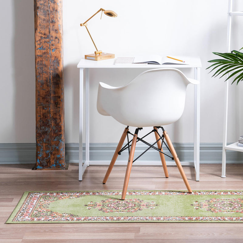 Geneva Terrace Collection Area Rug - Yverdon Runner Green lifestyle 48