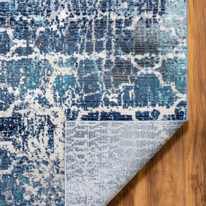 Santa Monica Sands Collection Area Rug - Pacific Rectangle Blue lifestyle 12
