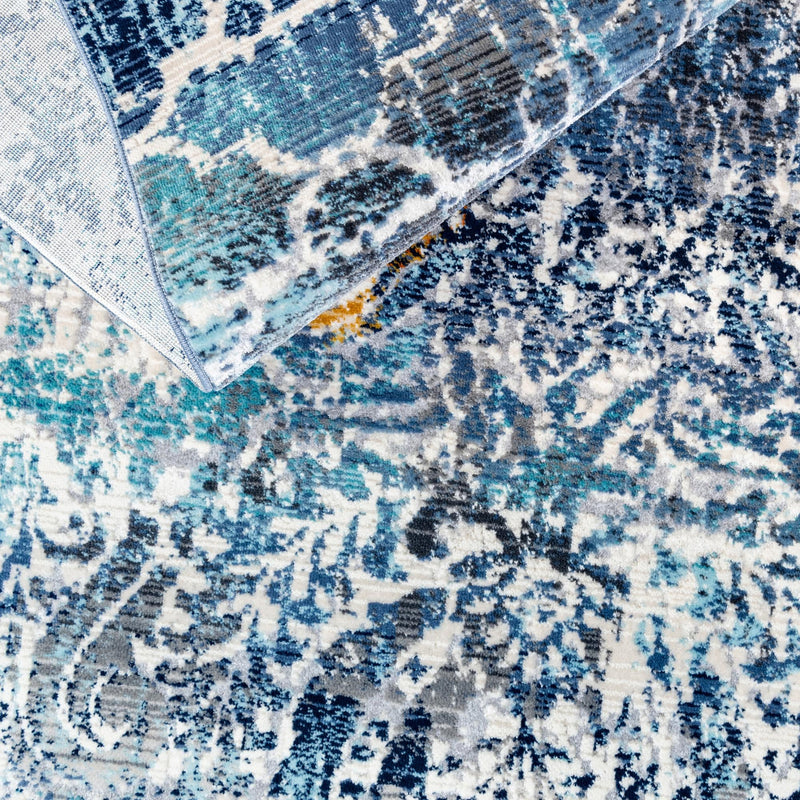 Santa Monica Sands Collection Area Rug - Pacific Round Blue lifestyle 49