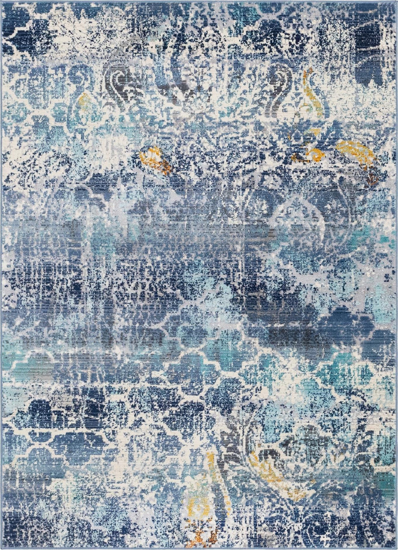 Santa Monica Sands Collection Area Rug - Pacific Rectangle Blue lifestyle 2