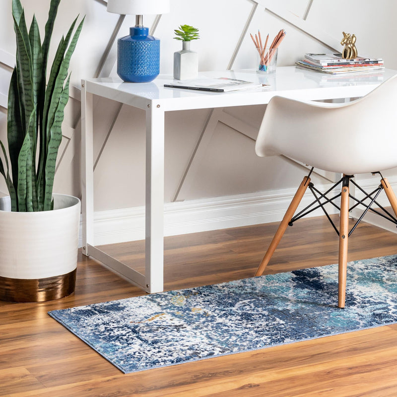Santa Monica Sands Collection Area Rug - Pacific Runner Blue lifestyle 32