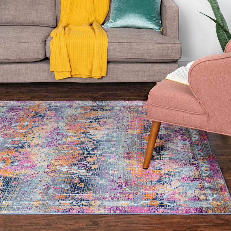 Prague Tapestry Collection Area Rug - Moravia Rectangle Red lifestyle 33