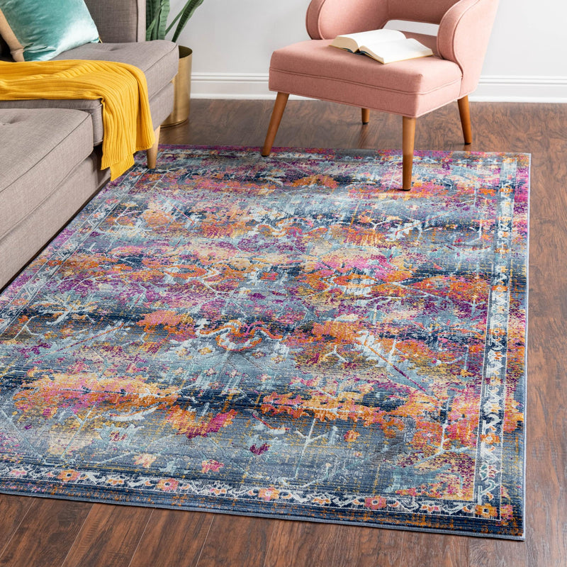 Prague Tapestry Collection Area Rug - Moravia Rectangle Red lifestyle 34