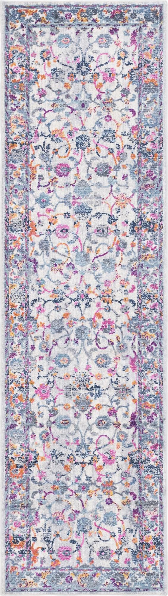 Prague Tapestry Collection Area Rug - Vysehrad Runner Ivory lifestyle 19