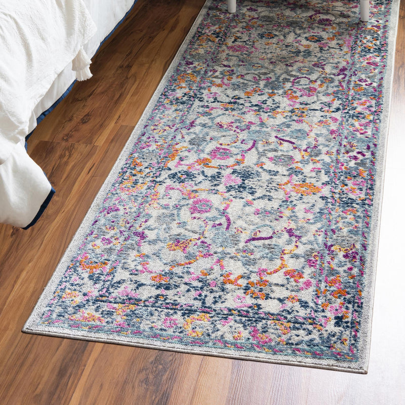 Prague Tapestry Collection Area Rug - Vysehrad Runner Ivory lifestyle 22