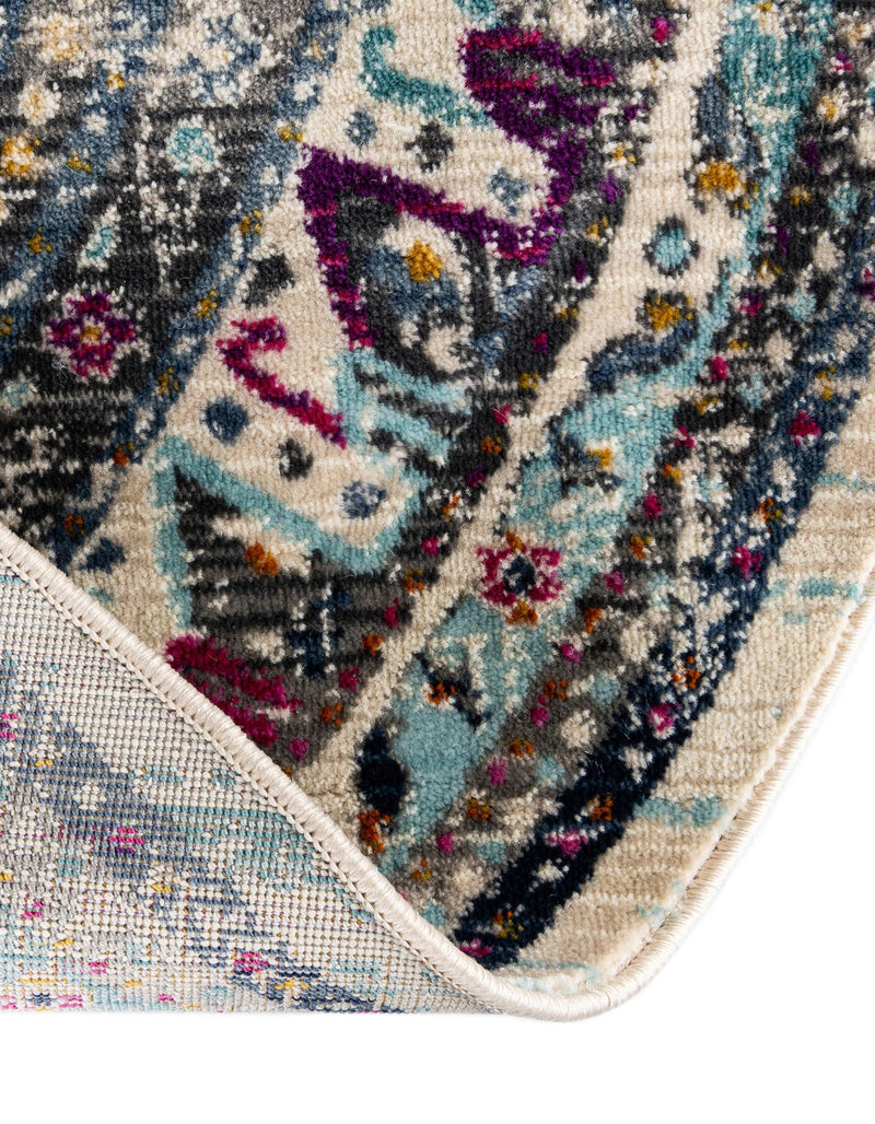 Prague Tapestry Collection Area Rug - Karlovy Round Multi lifestyle 31