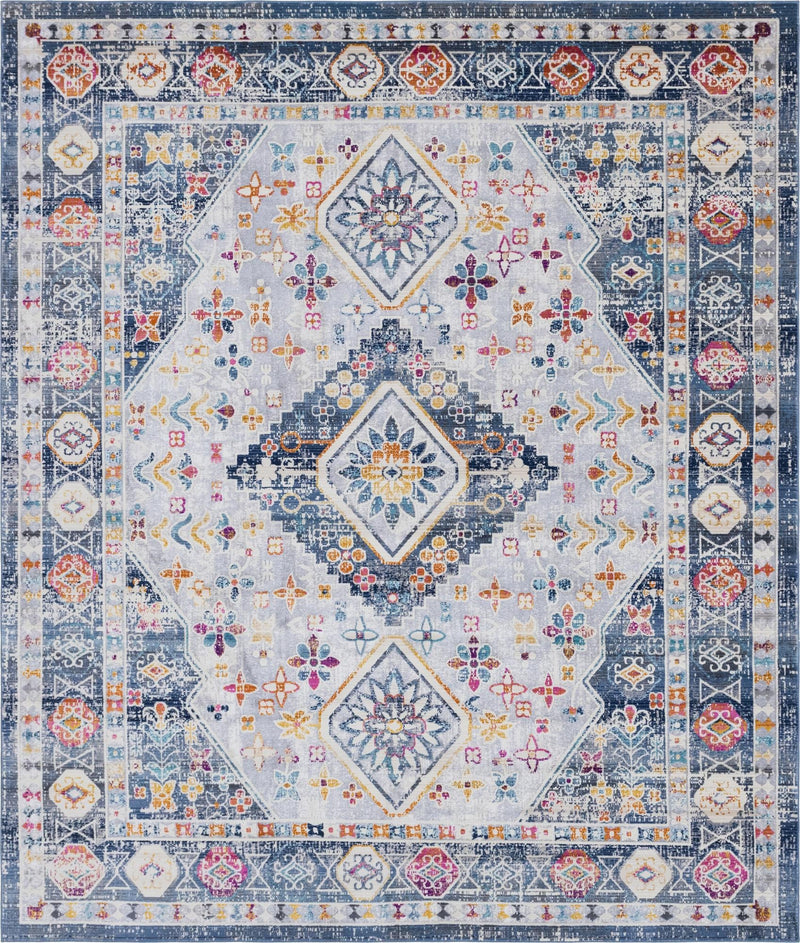 Prague Tapestry Collection Area Rug - Sumava Rectangle Light Gray lifestyle 2