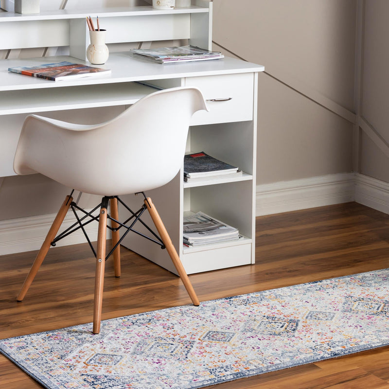 Prague Tapestry Collection Area Rug - Sumava Runner Light Gray lifestyle 44