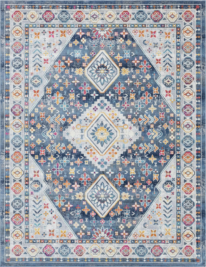 Prague Tapestry Collection Area Rug - Sumava Rectangle Blue Main