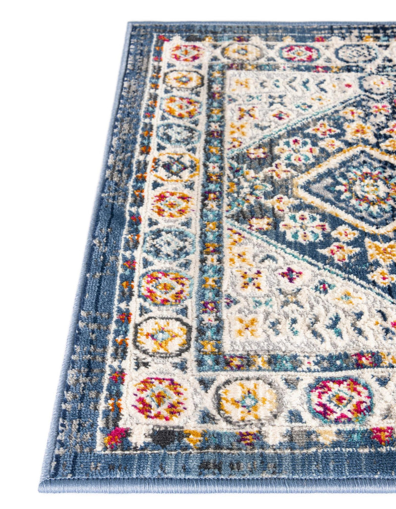 Prague Tapestry Collection Area Rug - Sumava Rectangle Blue lifestyle 15