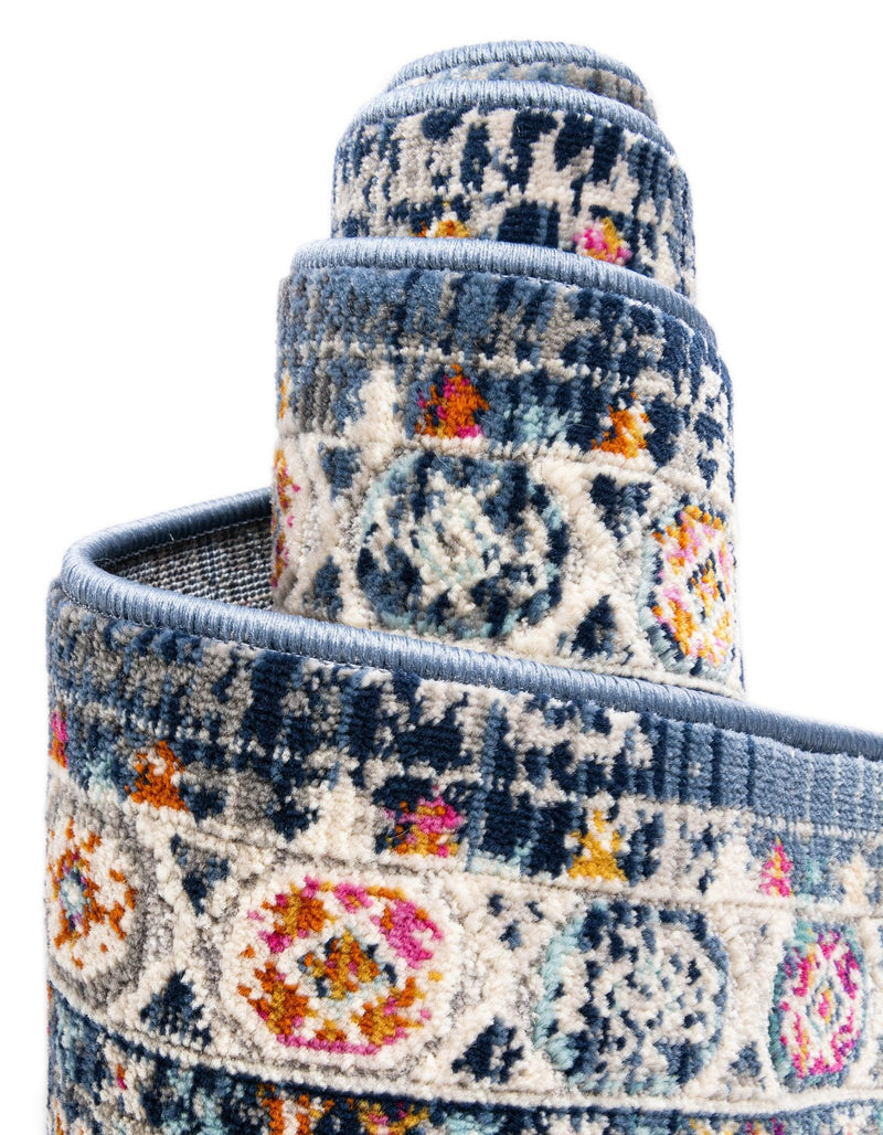 Prague Tapestry Collection Area Rug - Sumava Rectangle Blue lifestyle 23