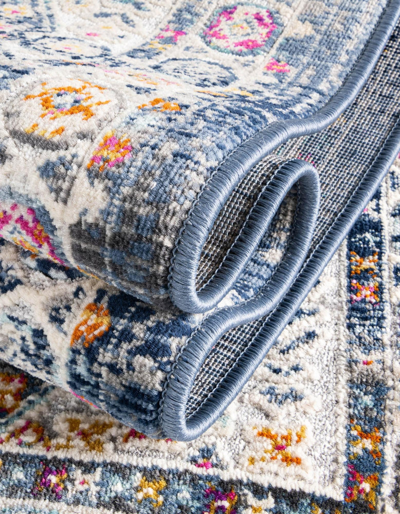 Prague Tapestry Collection Area Rug - Sumava Rectangle Blue lifestyle 29
